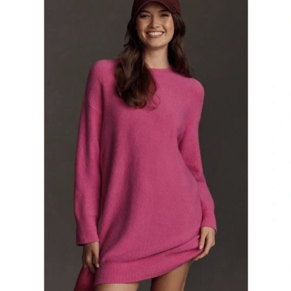 NWT Daily Practice Anthropologie Sweater Mini Dress Long Sleeve size X-Small